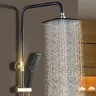 Pommeau de douche cascade de couleur or et noir et blanc – vue 3