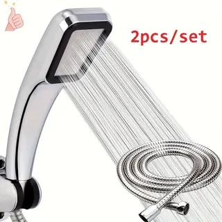 Pommeau de douche haute pression 300 trous avec tuyau-économie d'eau