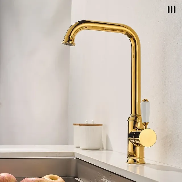 Robinet de lavabo en laiton Vintage de luxe – vue 6