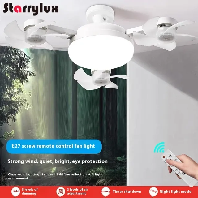 Ventilateur LED intelligent et silencieux avec vis E27 – vue 3