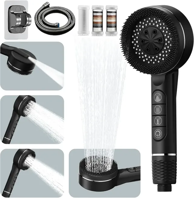 Pommeau de douche filtré suralimenté