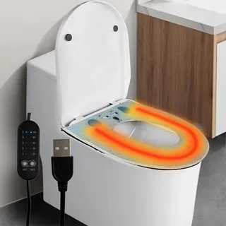 Housse siège chauffante USB lavable velours clair intégrée patins…