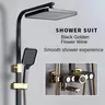 Ensemble de pomme de douche noire de Style européen pour… – vue 3
