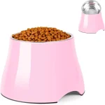 Gamelle simple coordonnante avec intérieur en acier inoxydable, bols surélevés pour petits, moyens et grands chiens, chiens épagneul, longue oreille, haute capacité