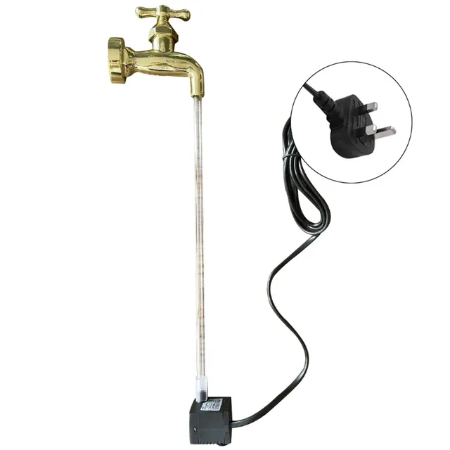 Fontaine robinet flottant illusion jet eau suspendu doré… – vue 2