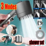 Pommeau de douche à courant fort, pomme de douche haute pression puissante, Massage par pulvérisation réglable, robinet de pluie, ensemble de douche pour salle de bains