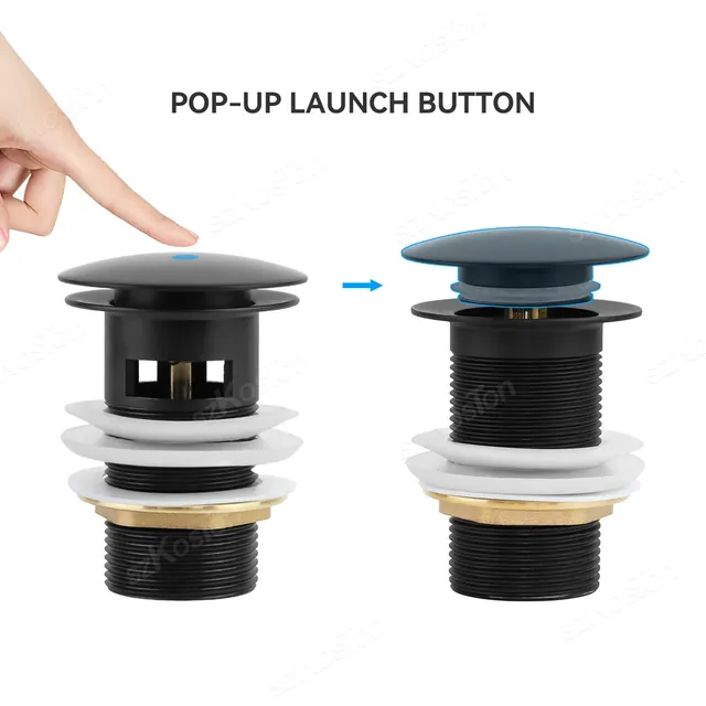 Évier de lavabo multicolore rond Pop-Up – vue 4