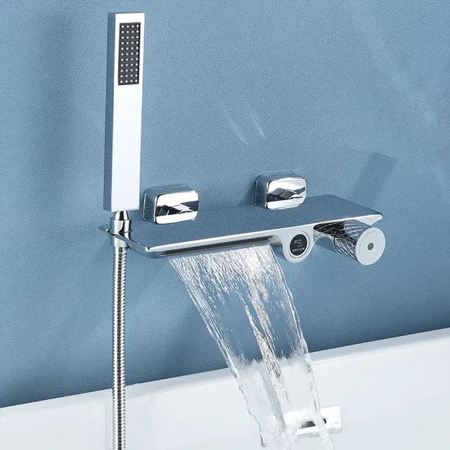 Brosse or laiton cascade laiton baignoire robinet salle… – vue 4