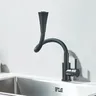 Robinet d'évier de cuisine noir mat