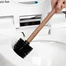 Brosse toilette murale bois céramique blanche mate… – vue 5