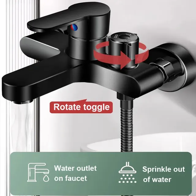Robinet de douche de salle de bains chromé – vue 5