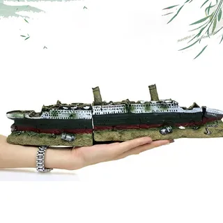 Épave Titanic résine naturelle décoration aquarium château miniature…