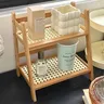 Étagère rangements bambou deux niveaux compacte design… – vue 4