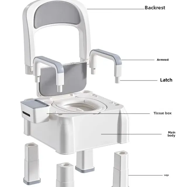 Chaise d'aisance de chevet réglable – vue 4