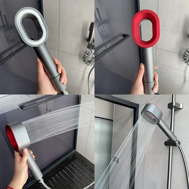 Pommeau de douche filtré haute pression gris – vue 4