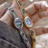 Cadran ovale femmes Bracelet montres haut de gamme de… – vue 2