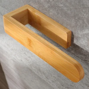 Porte-serviettes en bois Non perforé, porte-serviettes de salle de bain en bois domestique, support de rangement mural de salle de bain polyvalent Porte-serviettes en bois Non perforé, porte-serviettes de salle de bain en bois domestique, support de rangement mural de salle de bain polyvalent