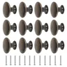 Lot douze boutons meubles ronds tête plate col évasé… – vue 2