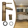 Robinet de lavabo en laiton Antique en forme de bambou – vue 3