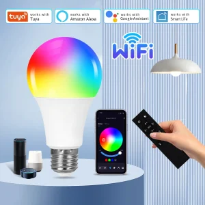 Ampoules Led Wifi Tuya E27, 220V 110V 10W, lampe RGB Smart Life, télécommande vocale, intensité variable, Alexa Google Assistant Alice Ampoules Led Wifi Tuya E27, 220V 110V 10W, lampe RGB Smart Life, télécommande vocale, intensité variable, Alexa Google Assistant Alice
