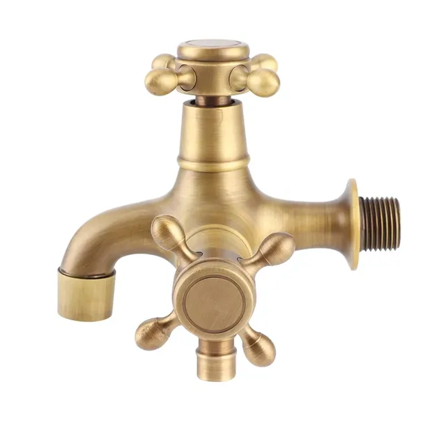 Petit robinet de piscine rétro en laiton Antique – vue 3