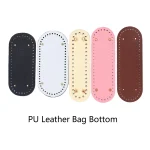 Fond Long ovale pour sac tricoté, Base de sac en cuir PU, fond fait à la main avec trous, accessoires de fond de sac en Crochet DIY