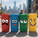 4 autocollants en PVC en forme de visage de dessin animé – Auto-adhésifs, brillants, amovibles |     Convient aux poubelles, aux réfrigérateurs, aux murs et aux toilettes. |     Utilisation intérieure/extérieure, jetable |     Décorations de fête en plein air, décorations pour la maison