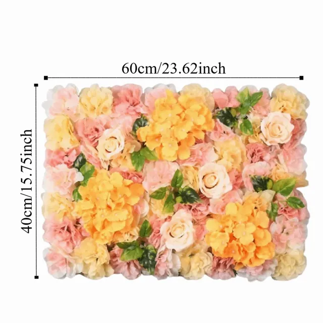 Panneaux muraux de fleurs artificielles faits à la main – vue 6