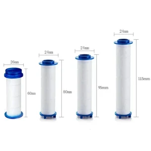 Ensemble de 5 pièces de pomme de douche de remplacement, filtre en coton PP, Purification de l&rsquo;eau, accessoires de salle de bains pour le nettoyage universel de l&rsquo;eau de douche