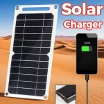 Panneau solaire 35W 5W avec USB, étanche, pour randonnée en plein air et Camping, batterie Portable, batterie de chargement pour téléphone Portable, panneau de charge 5V