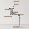 Siphon lavabo ensemble évacuation bouteille coude tuyau… – vue 4