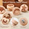 Boutons d'armoire en bois à porte ronde – vue 3