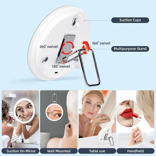 Miroir Grossissant Plage 5 30x LED Anneau Lumineux… – vue 3