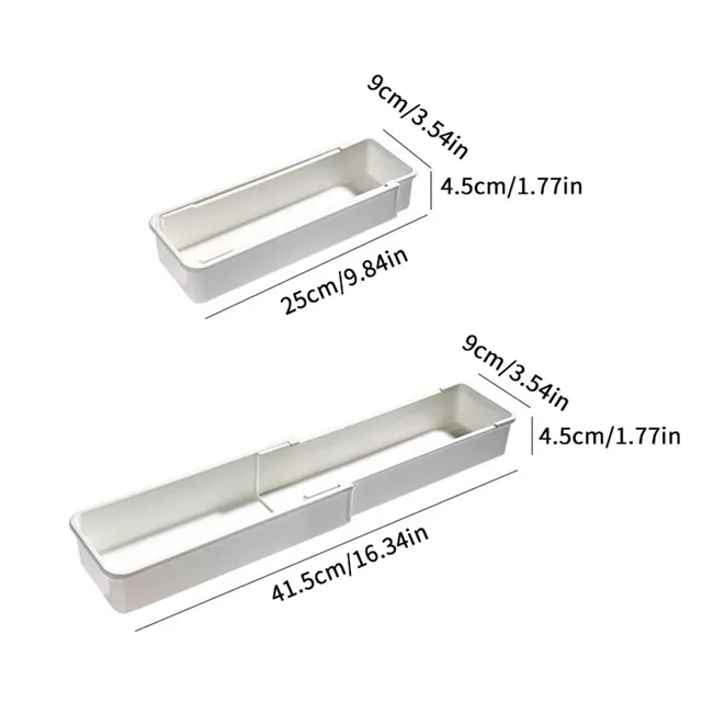 Organisateur tiroir extensible plastique blanc réglable… – vue 2