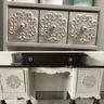 Applique sculptée en bois à motif de fleurs rondes non… – vue 3