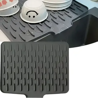Tapis de vidange pour évier de cuisine et comptoir en silicone…