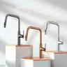 Robinets de cuisine extractibles en or Rose brossé – vue 4
