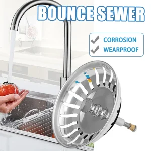Bouchon de vidange de lavabo en acier inoxydable, filtre Anti-colmatage pour évier de cuisine, bouchon de déchets, accessoires de cuisine Bouchon de vidange de lavabo en acier inoxydable, filtre Anti-colmatage pour évier de cuisine, bouchon de déchets, accessoires de cuisine