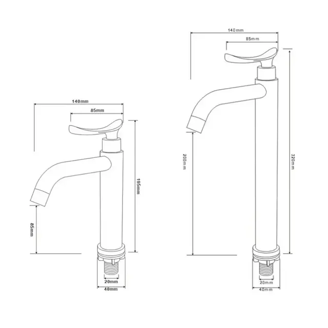Mitigeur lavabo vasque monotrou poignée levier dorée… – vue 7