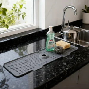 Tapis de vidange d&rsquo;évier en Silicone pour robinet de cuisine, tapis de collecte d&rsquo;évier, tapis de séchage de Drainage, protection de comptoir de salle de bains pour la maison