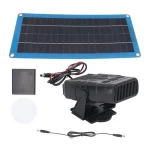 Kit de chauffage de serre de panneau solaire 30W chargeur de panneau solaire de voiture avec chauffage Kit d&rsquo;énergie solaire de chauffage de voiture Portable pour la maison d&rsquo;animalerie