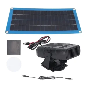 Kit de chauffage de serre de panneau solaire 30W chargeur de panneau solaire de voiture avec chauffage Kit d&rsquo;énergie solaire de chauffage de voiture Portable pour la maison d&rsquo;animalerie