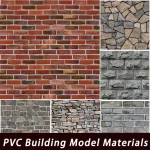 Matériau de panneau mural de construction en PVC 20x30cm, carrelage de sol, modèle Miniature pour bricolage, conception de maison faite à la main, aménagement de scène, Kit Diorama 1 pièces