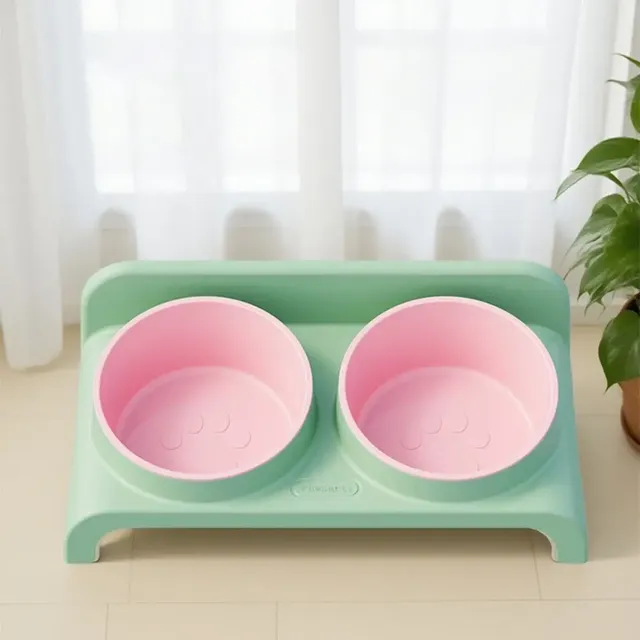 Bols doubles Bol d'eau de nourriture pour chat 15 °… – vue 2
