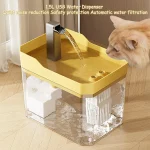 Fontaine à eau pour chat, filtre automatique, abreuvoir Transparent pour chat, USB, Anti-brûlure à sec, filtre recirculaire, distributeur d&rsquo;eau avec pompe