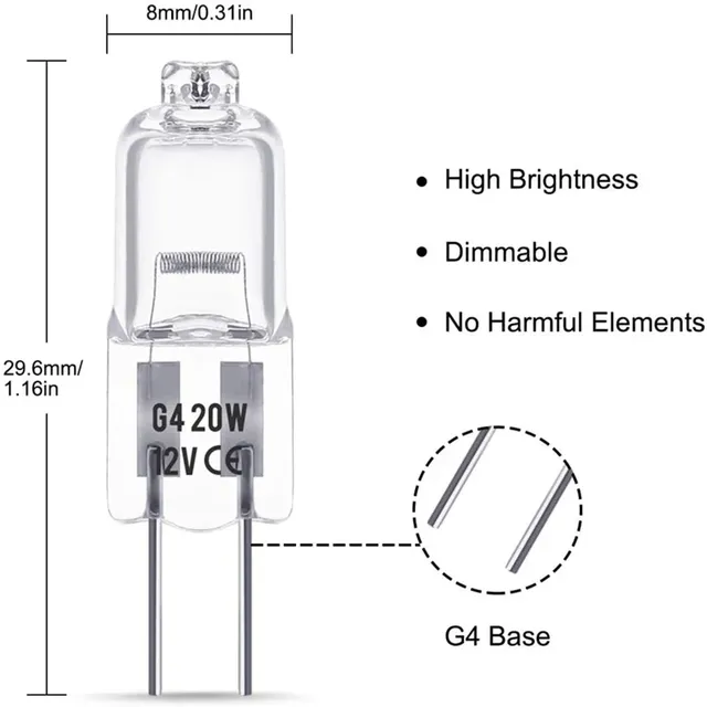 10/50/100 pièces G4 12V 10W 20W ampoules LED ampoules… – vue 3