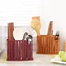 Organisateur ustensiles cuisine rotin tressé plastique… – vue 2