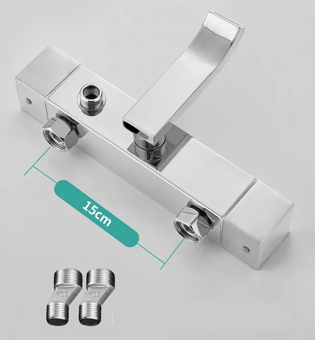Mitigeur thermostatique mural baignoire douche acier… – vue 5