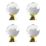 Bouton cristal facetté sphérique transparent…