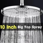 Pommeau de douche de luxe à haute pression de 10 pouces, 3 Modes, pomme de douche à main, buses Anti-colmatage, économie d&rsquo;eau, pulvérisation aérienne